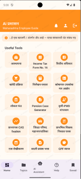 Ai प्रशासन tools dashboard